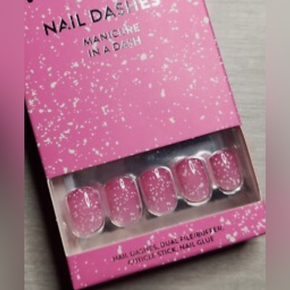 Red Aspen nail dashes speckled pink Charlotte new